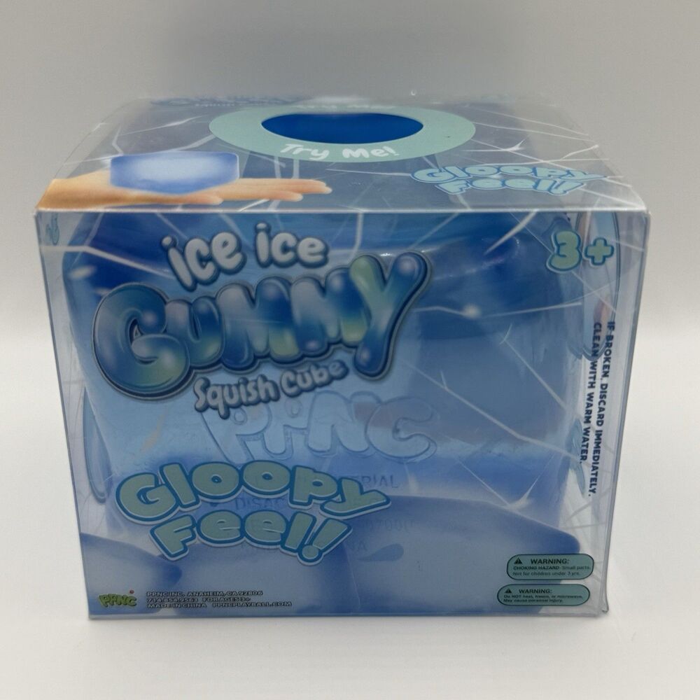 ICE ICE Gummy Squish Cube Squeezable Stress Reliever Sensory Squishy Ice Cube
